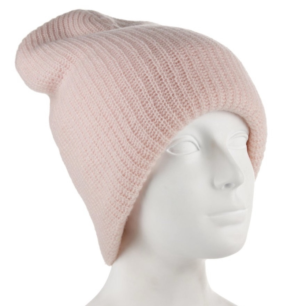 Elder Statesman St Kisser Cap Beanie Hat Baby Pink Ultra Thick Cashmere
